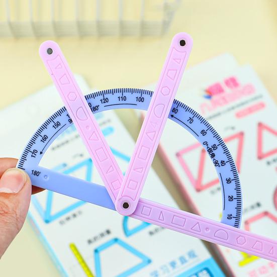 Magnetisches Polygon-Bausatz Winkelmesswerkzeug Mathe-Lehrmittel für die Grundschule Zeigt Winkel Fläche Umfang Interaktiv