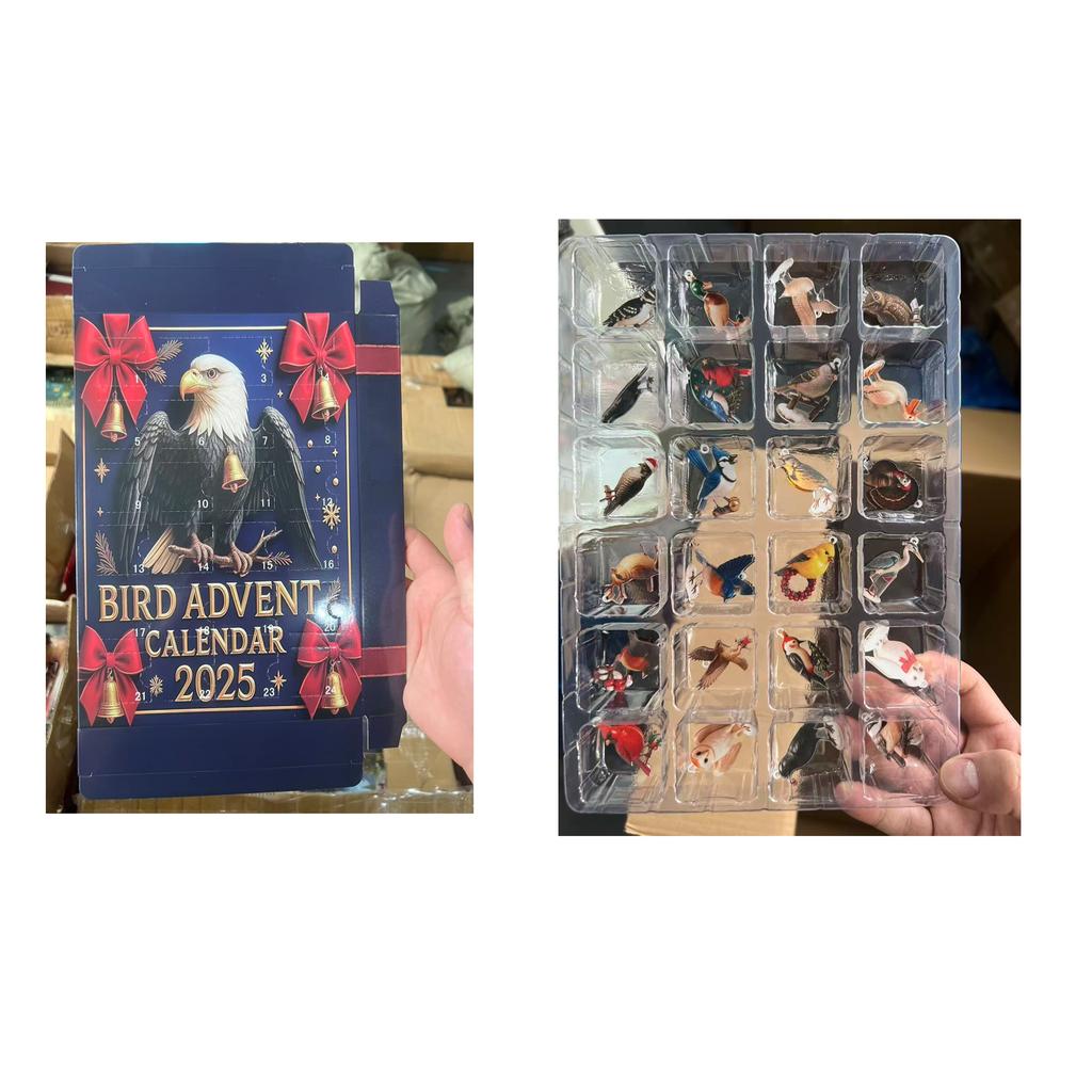 2D Plane Blindbox Bird Advent Calendar Blindbox Christmas Tree Decoration Acrylic Pendant