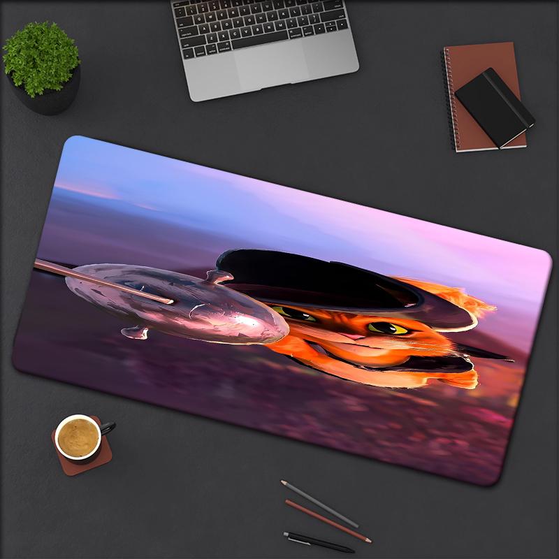 Puss In Boots Theme Mouse Pad, Non Slip Rubber Base, Multifunctional Office & Home Decor, Perfect for Workspace Personalization.