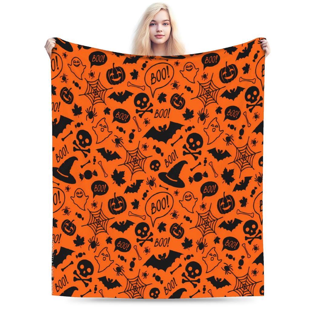 Halloween Pumpkin Autumn ()(1) Blanket Quality Warm Soft Bedding Throws Winter Kids Adult Living Room Fashion Bedspread