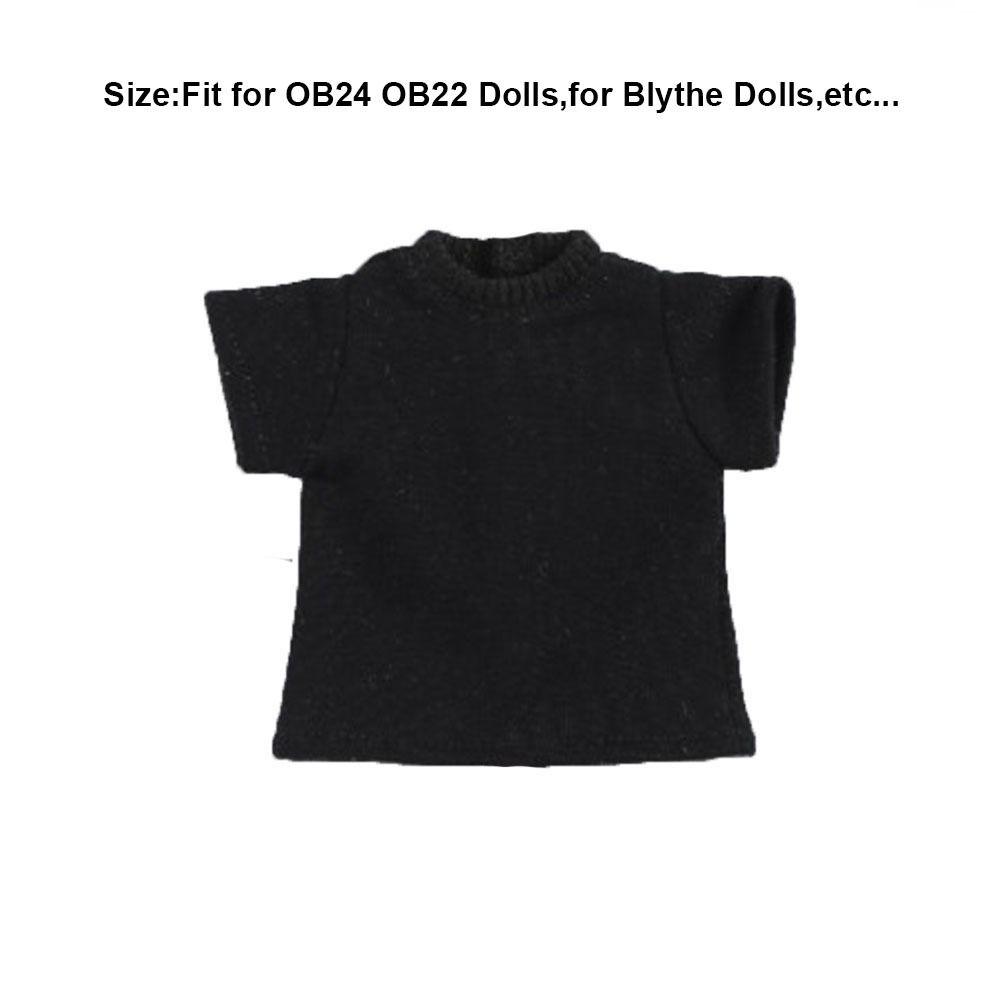 Casual Wears Doll Short Sleeve T-shirt for OB24 OB22 Dolls/for Blythe Dolls DIY Accessories