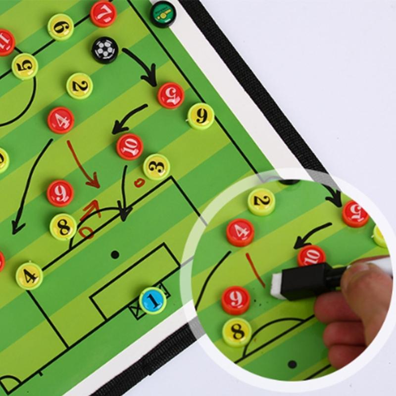 Soccer Tactic Board Magnetic Football Coaching Clipboard Training Coaching Football Coaches Strategy Board with Pens