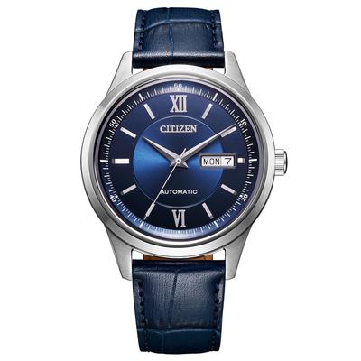 Mekanik Saat Day Date Mekanik Su Geçirmez Altın Mavi & NY4050-11L Erkek