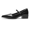 Fashion Elegant Versatile Women Pumps 2025 New Style Pointed Toe Mid Heels Shoes Fashion Outside Casual Buckle Comfy Women Shoes