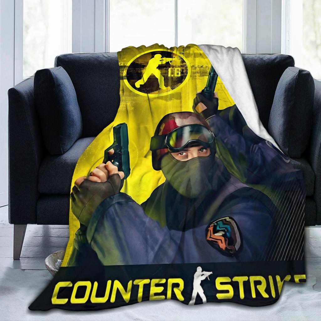 Counter Strike CS Go Fashion Blanket Shootting Game Art Plush Awesome Soft Throw Fashion Blanket for Home Textile Decor Outdoor