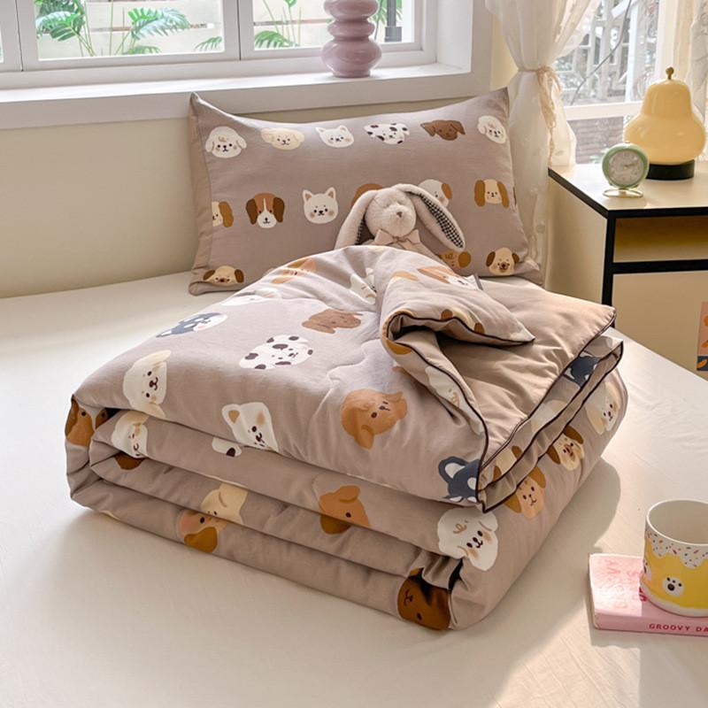 Dog Tulip Bear Rabbit Strawberry Fruit Pattern Printed Air Conditioner Quilt
