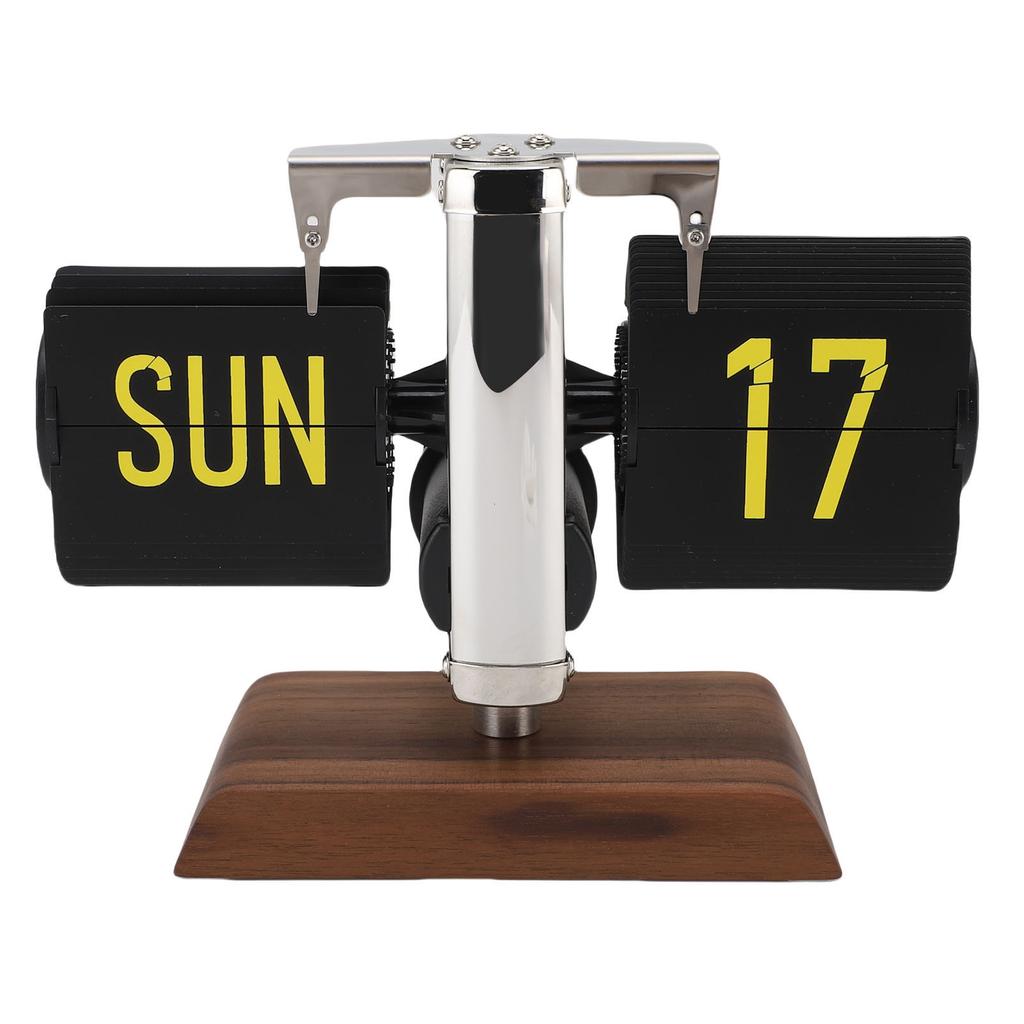 Auto Flip Desk Clock 12 Hour Display Retro Style Large Number Digital Flip Table Clock Decor for