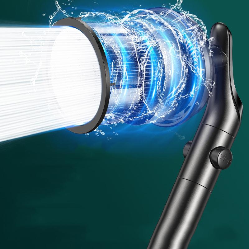 Adjustable Handheld Overhead Spray Dual-use Shower Head Rotatable Elbow Shower Head Set Booster Large Water Output
