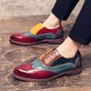 FashionLuxury Brand Loafers Mens Shoes Fashion Casual Thick Bottom Business Man Oxford Shoes Men Contrast Color Wedding Shoes for Men