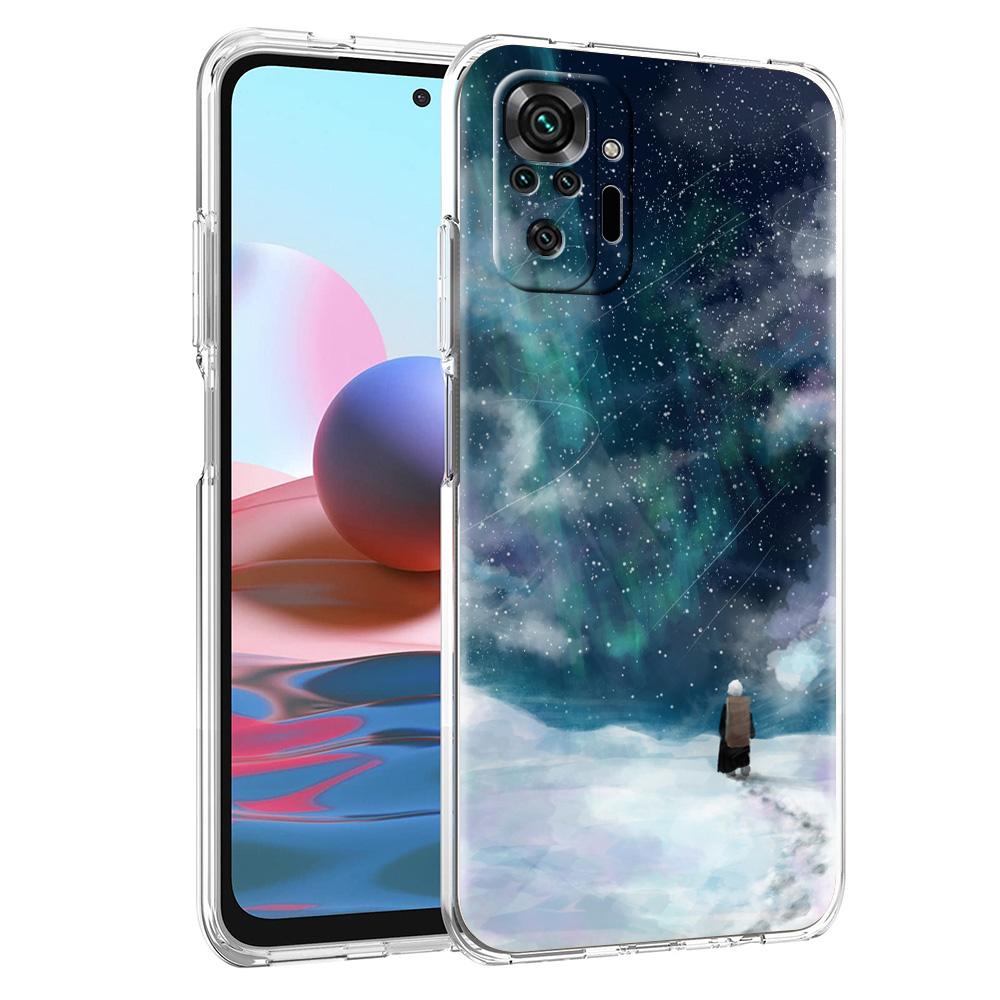 Custodia per Telefono Per Xiaomi Poco X3 NFC M3 F3 Redmi Note 9S 9 8 10 Pro 7 8T 9C 9A 8A K40 Cover Trasparente Spazio Colorato Galassia Universo