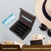 Set of 4 Handmade Vintage Crazy Horse Leather Eyeglass Cases with Magnetic Snap Closure