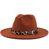 Frauen Männer Wolle Fedora Hut Mit Leder Band Gentleman Elegante Dame Winter Herbst Breite Krempe Jazz Kirche Panama Sombrero Kappe