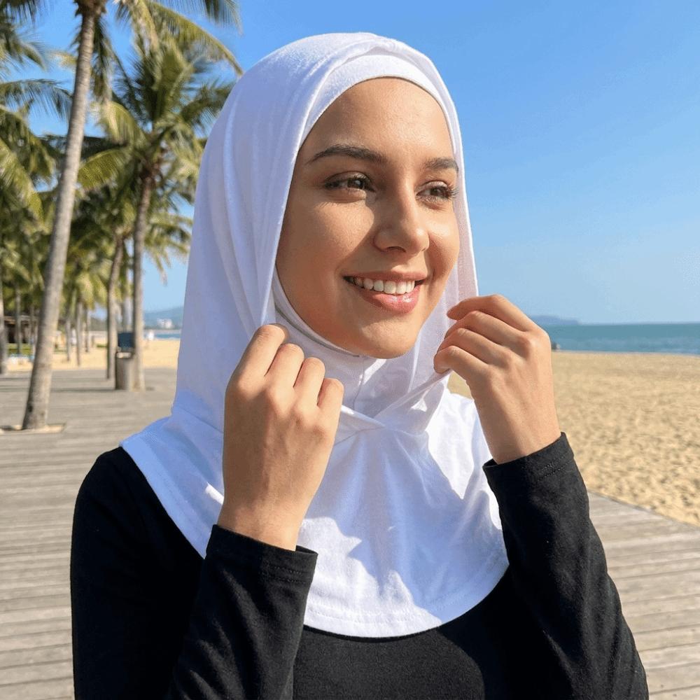 Breathable Integrated Base Headscarf Multifunctional Neck Cover Hat Soft Elastic Hooded Scarf  Gift