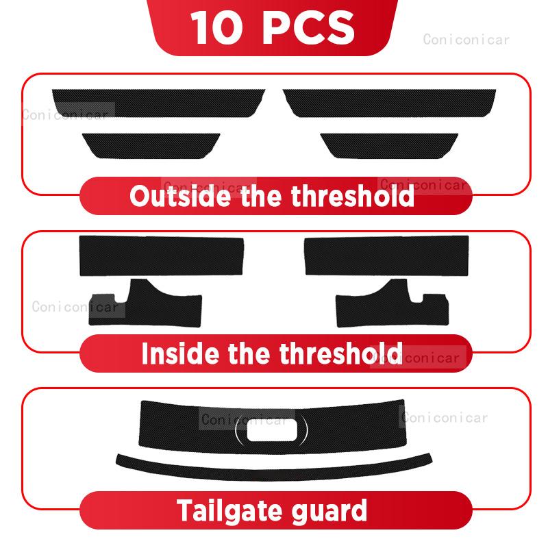 Car Carbon Fiber Door Sill Sticker For CHANGAN CS55 PLUS 2025 Threshold Pedal Anti-scratch Interior Decoration Accessories