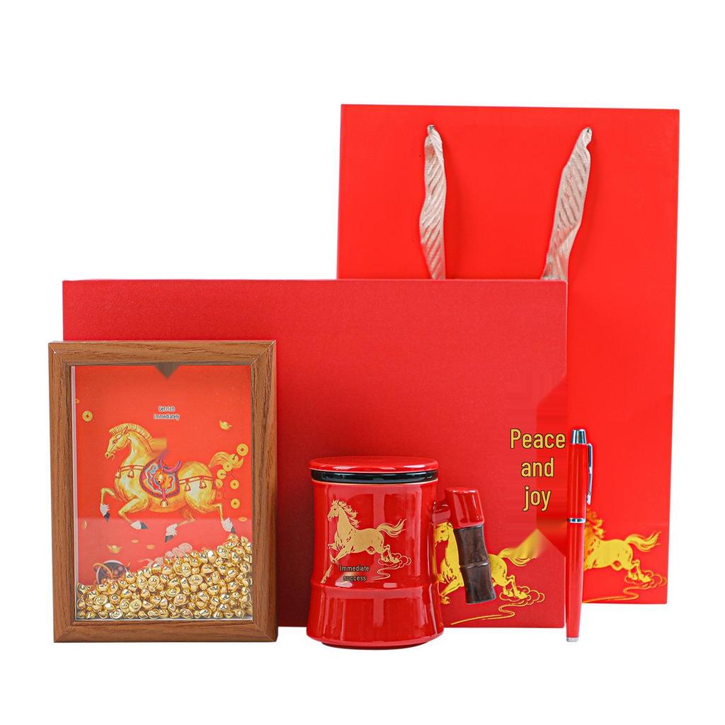 2026 Year of the Horse Gift Set: Photo Frame Ornament for Living Room Décor - Perfect for Spring Festival and New Year Celebrations.