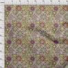 oneOone Cotton Flex Stoff, dunkelolivgrün, marokkanisches Mosaik, Blumenmuster, Bastelprojekte, Dekorationsstoff, bedruckt, Meterware, 101,6 cm