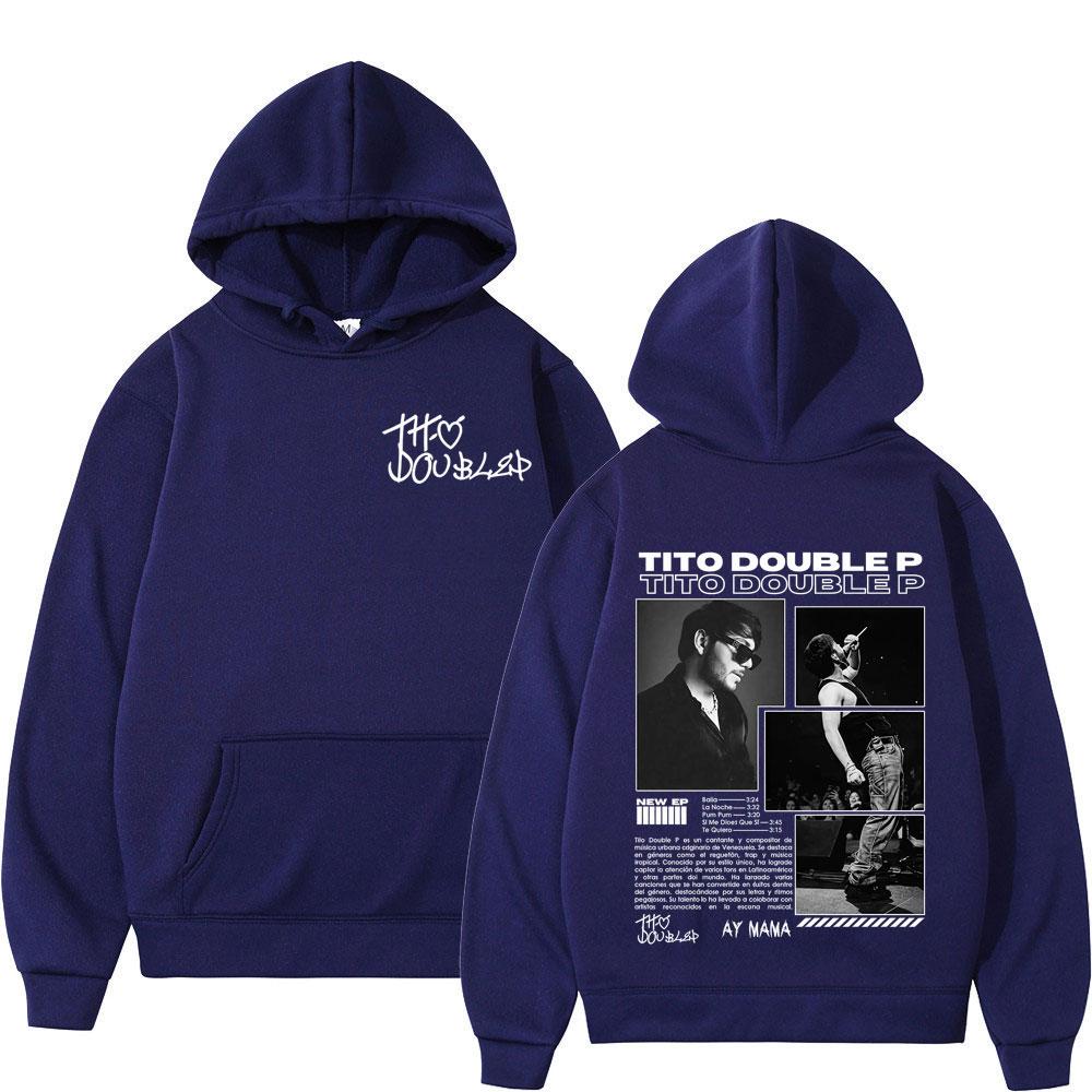 Sänger Tito Doppelalbum Tour 2025 Mode Print Grafik Hoodie Herren Oversized Langarm Oberteil Lässiger Hip-Hop Pullover Fan Geschenke