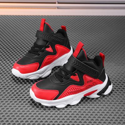 Children's Running Shoes Autumn and Winter New Boys' Training Sneakers Medium and Older Children's Leather Waterproof Sports Shoes