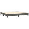 Box Spring Bed with Mattress Dark Gray 200x200 cm Velvet