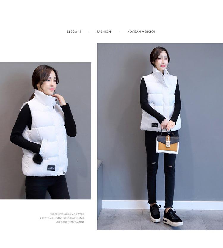 Ärmellose Daunen-Baumwollweste für Damen - 2024 Modetrend für Herbst und Winter