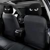 2PCS Funny Slanted Eyes Cartoon Print Car Headrest Cover for Halloween Christmas Holiday Automobile Interior Decoration