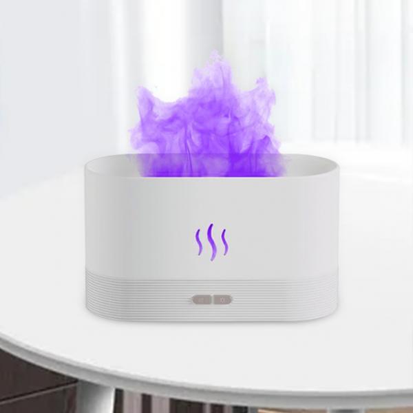 Mini Air Humidifier USB 3D Flame Cool Mist Silent Colorful Essential Oil Auto Shut Off for Bedroom Home Decor Travel SPA Dorm