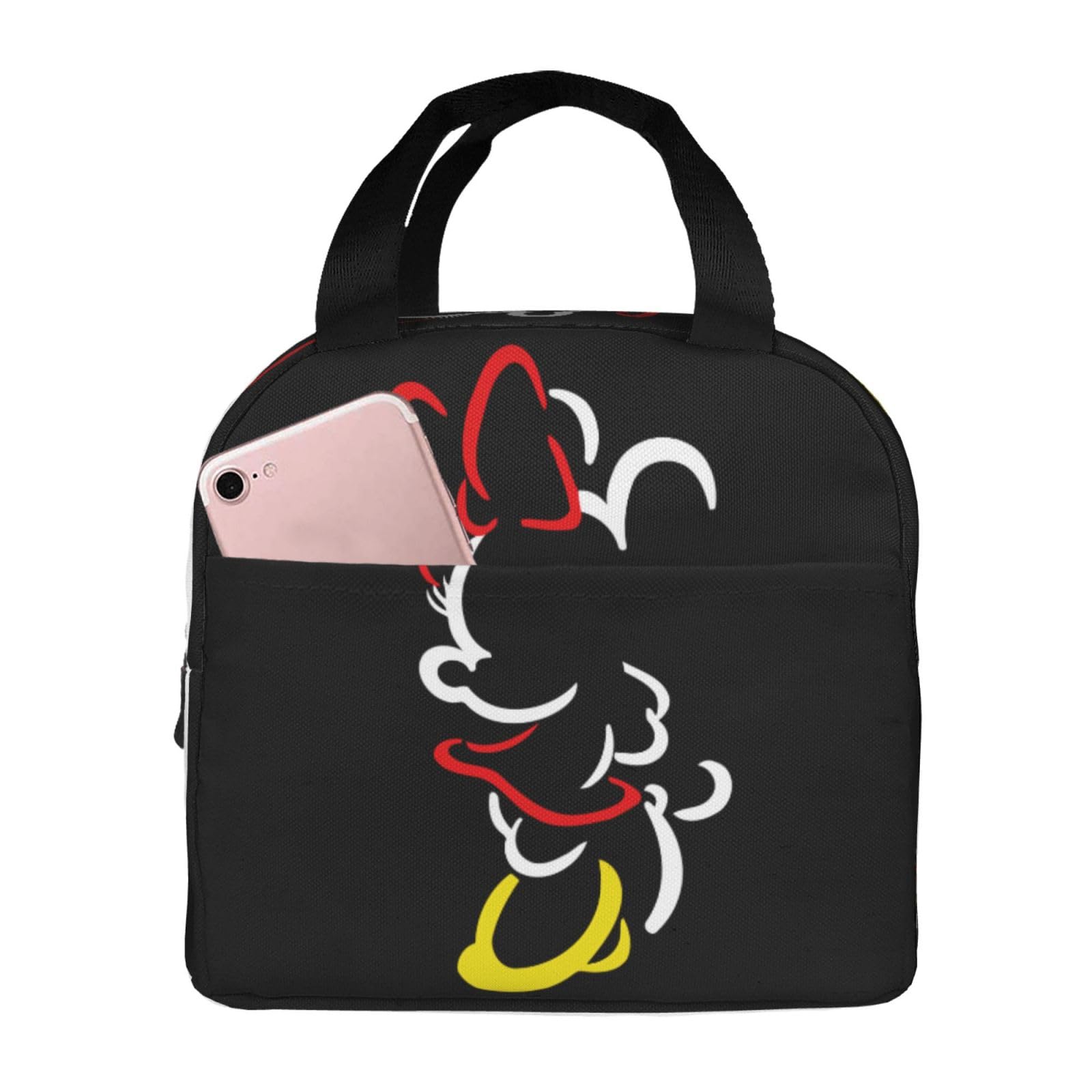 

Mickey Mouse lunch bag with a zipper closure. This compact, stylish, portable insulated lunch bag features a soft cooler bag and a stylish clasp