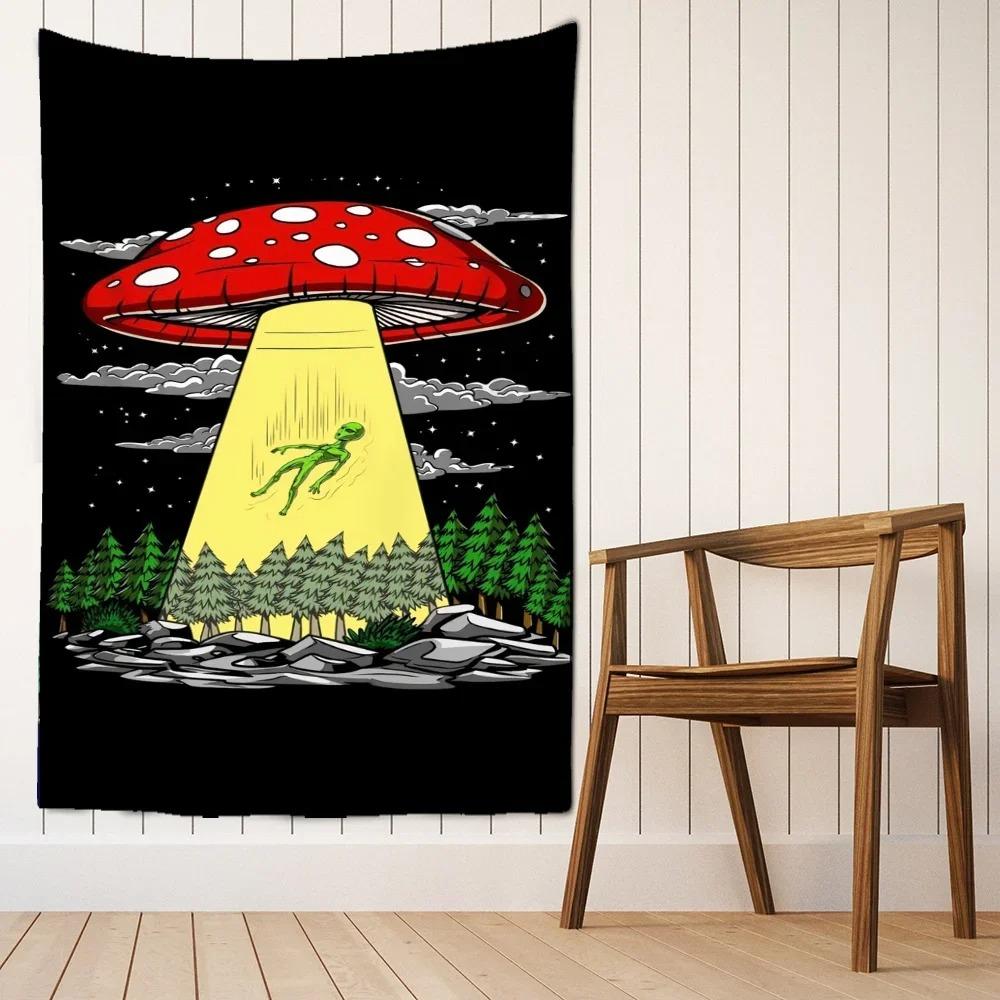 

Милые грибы психоделические глаза настенный домашний настенный гобелен для украшения офиса гостиной гобелен 100x75cm