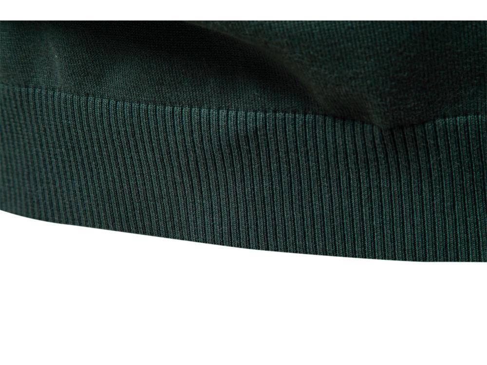 2024 Men's Pure Cotton Stand Collar Zipper Sweater - Half-Slim Solid Color Knitwear