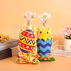 50 Stück Ostergeschenk Goldfaden Osterei Hase Küken Süßigkeiten Verpackungsbeutel Osterei Geschenk Opp Keksbeutel Partygeschenk