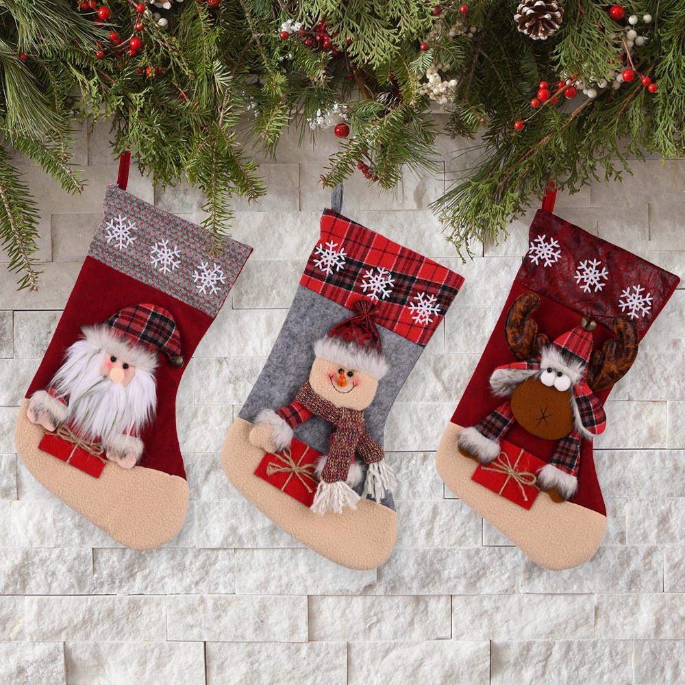 Festive Christmas Stockings Featuring Charming Reindeer Design For Decor Seasonal