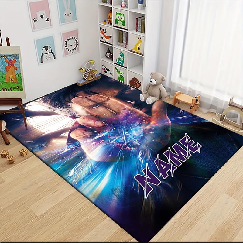 Custom Name "Spider-Man: City Hero" Carpet Rug Customizable Soft Washable Anti-Slip Home Living Room Sofa Mats Personalized Rug. 0909141