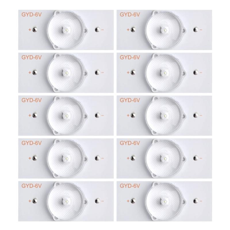 3V 6V LG6V Lamp Beads LED Backlight Bead with Opt Lens Fliter for TVs Repair Perfect for 32-65inch Screens