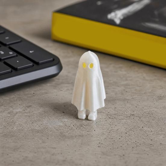 3D Printed Halloween Ghost Figurine Spooky Ghost Statue Movable Joints Ghost Fidget Toy