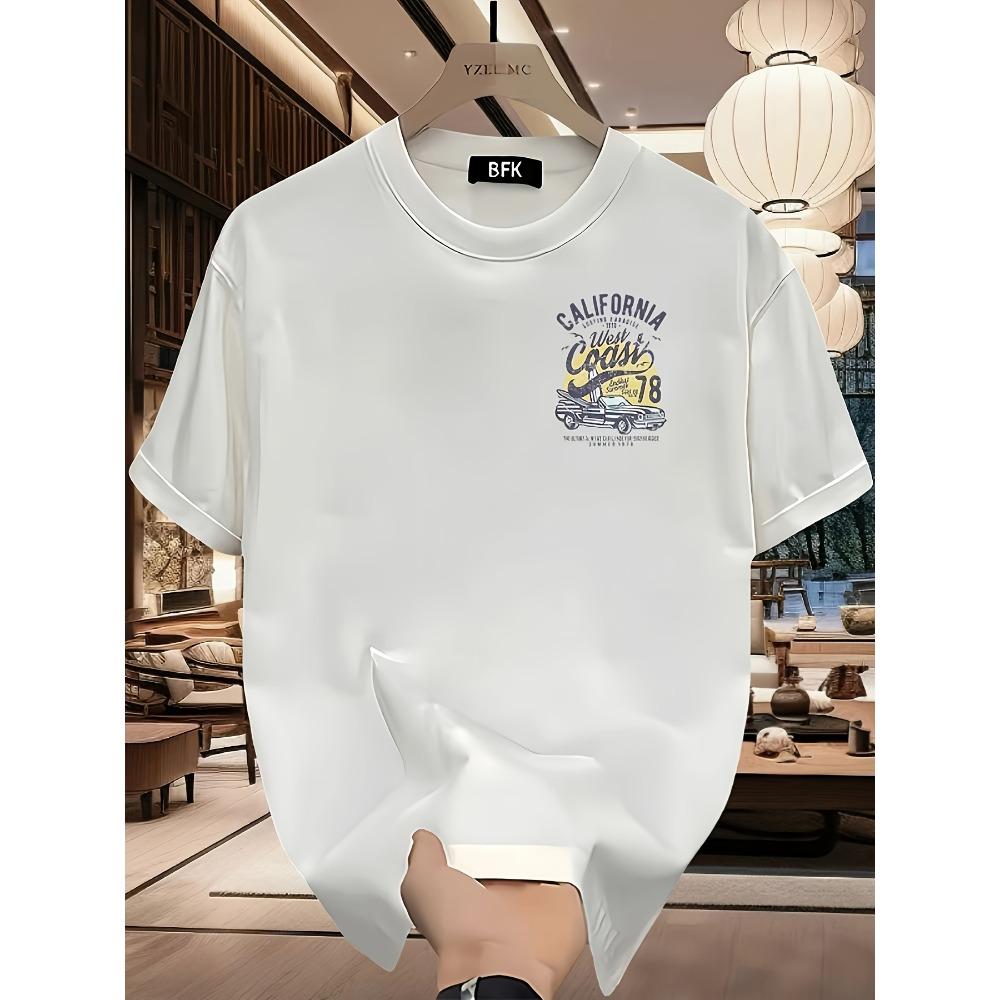 Summer Bestseller Trend Print Versatile Cotton Men T-shirt Daily Outdoor Sports Party Casual Loose