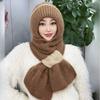 Winter Knitted Hat Kangkang Thickened One Piece Women's Warm Squirrel Fleece Lined Wool Hat Windproof Snow Hat