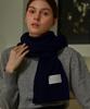 Hwaiteupeulojegteu [Gift Box]_Wool Knit Scarf_Navy_Unisex