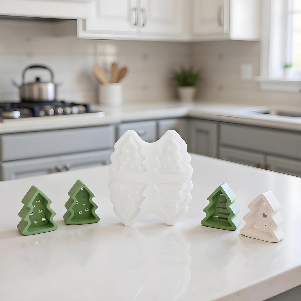 Christmas Tree Mold Christmas Tree Silicone Resin Casting Molds Home Ornament Mould Crafts Supplies For Plaster Wax Resin Cake