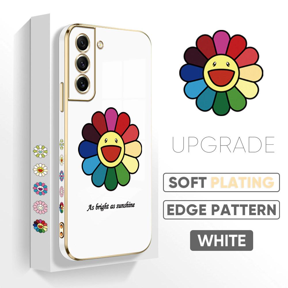 Colorful Printing Patterns Square Edge Pattern Casing Plated Phone Shell Luxury Plating Soft Phone Case for iPhone Motorola Moto OnePlus Samsung