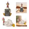 Good Morning Chicken Statue Desktop Ornament for Entrance Living Room Indoor