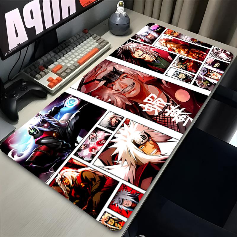 Mouse Pad Gamer Antislip Anime NNaruto Jiraiya Desk Mat Gaming PC Accessories Tablet Pad Large Mousepad Extended Keyboard Mat
