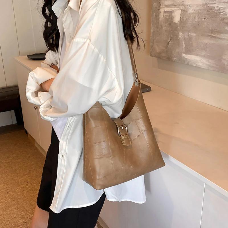 Torba tote do pracy i podróży duża pojemność wysokiej jakości tekstura damska torba na ramię prosta nowa