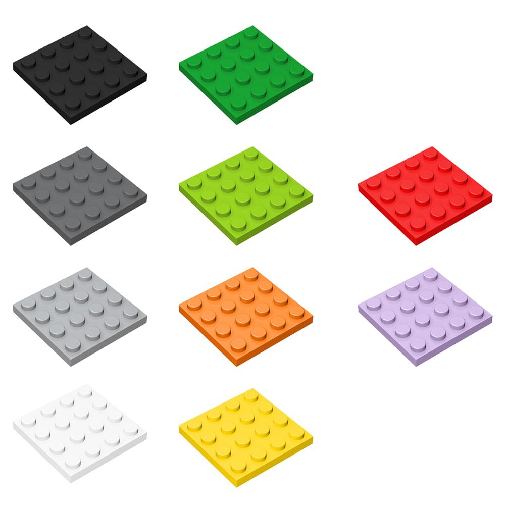 40PCS MOC Assemble Particles 3031 Thin Plate 4x4 Dots Building Blocks Figures Bricks DIY Educational Creative Toy for Kids