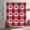 Valentines Shower Curtain Bathroom Love Farmhouse Holiday Bathroom Decor 72x72 Inches with 12 Hooks
