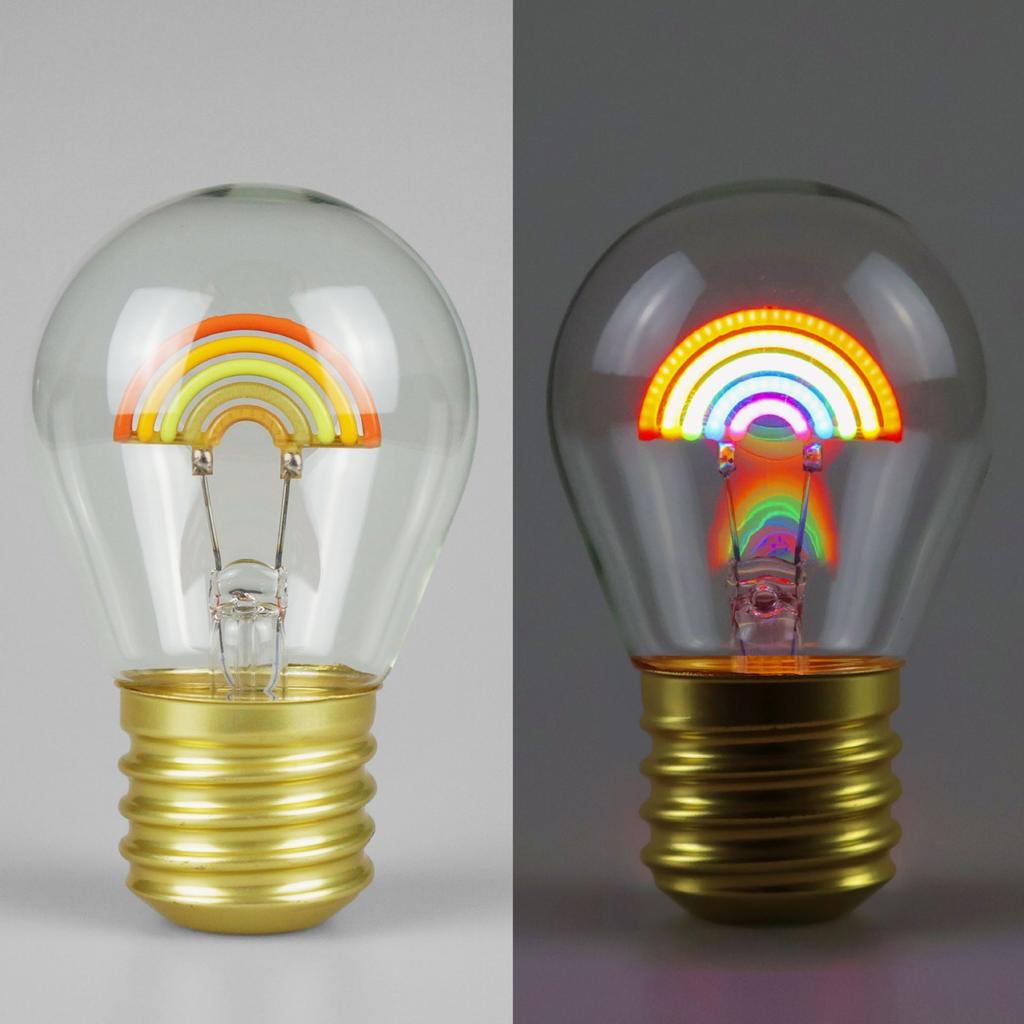 Niedliches Cartoon LED-Glühbirne Nachtlicht, Wiederaufladbar, Bunte Dekorative Tragbare Lampe