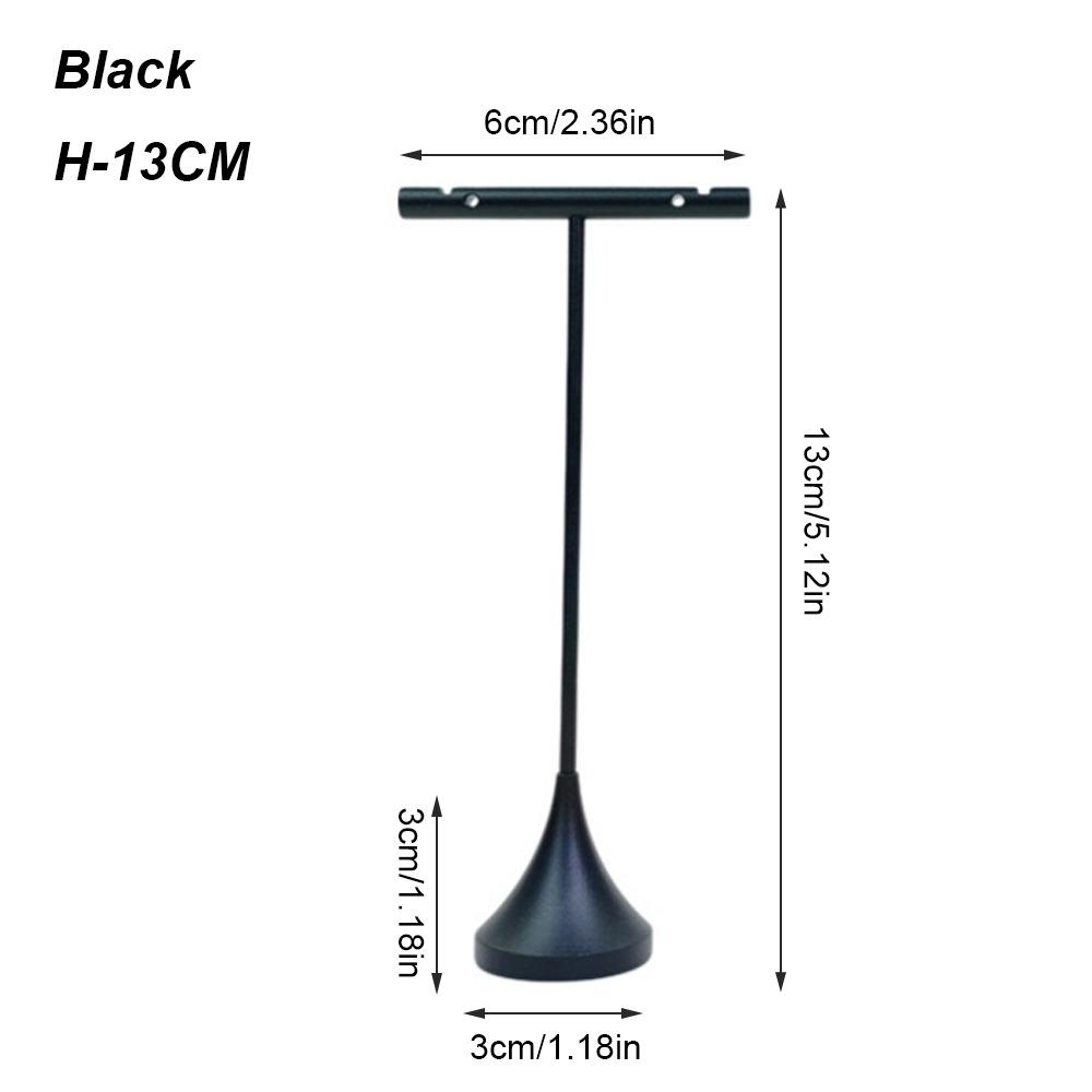 Space Saving Earring Display Stand Detachable T-Shape Rack Jewelry Display Black-13CM
