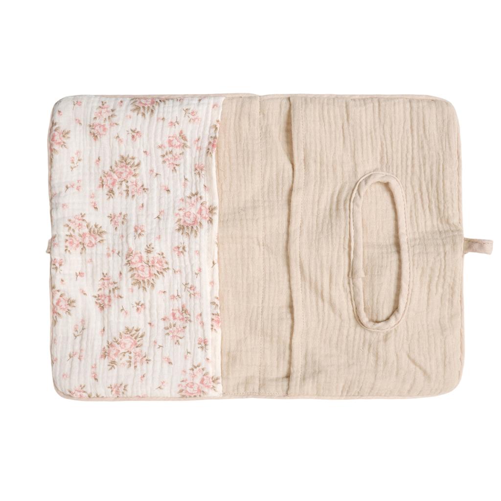 Storage Bag Soft Cotton Infant Bed Rail Storage Organizer Bag Providing Quick Access to Essentials During Nighttime Care