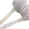 3cm Wide Rhinestone Ribbon Trim Flower Applique Crystal Beaded Trimming Diamante