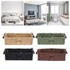 Toilet Paper Basket Handmade Decorative Cabinet Organizer Basket Breathable Wooden Handles Portable Paper Rope for Countertop