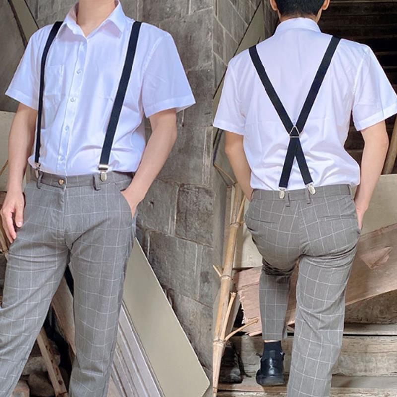 Men Work Heavy Duty Suspenders Adjustable Elastic Trouser Braces Belt Strap Suspenders Braces Women Pants Shirt Skirt Accessorie